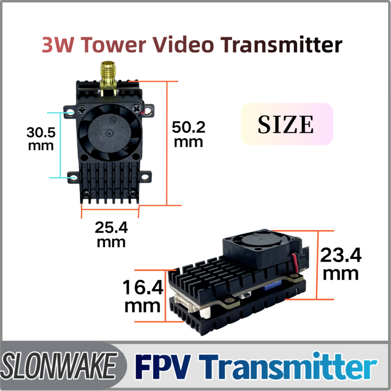 Fpv Drone Transmitter - SLONWAKE 5,8G 3000mW simulación VTX FPV