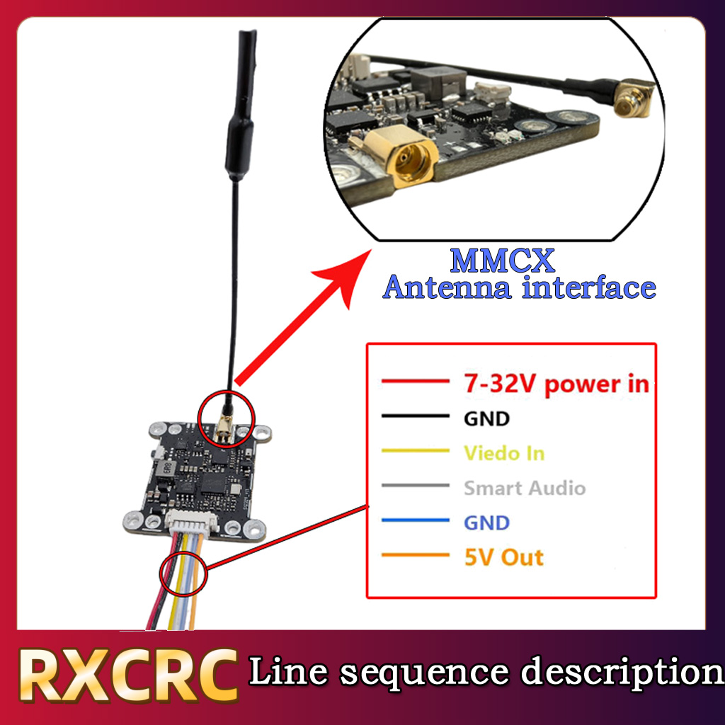 Módulo RXCRC 5.8G 48CH 1.6W VT - Fpv Drone Transmitter reseña y precio