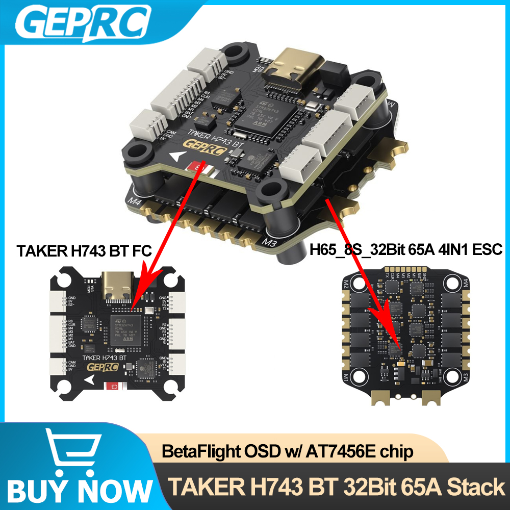 GEPRC TAKER H743 BT 32Bit 65A  - Fpv Drone Esc reseña y precio
